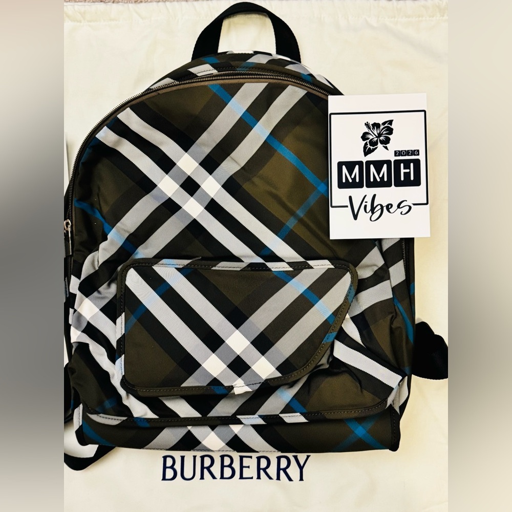 Burberry Shield Check Pattern Backpack #170968 - … - image 2